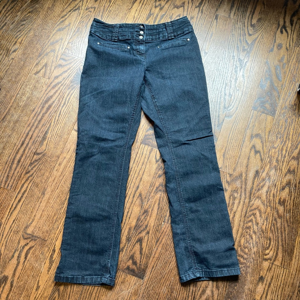 Women's Contrast Jeans Size 10P Blue